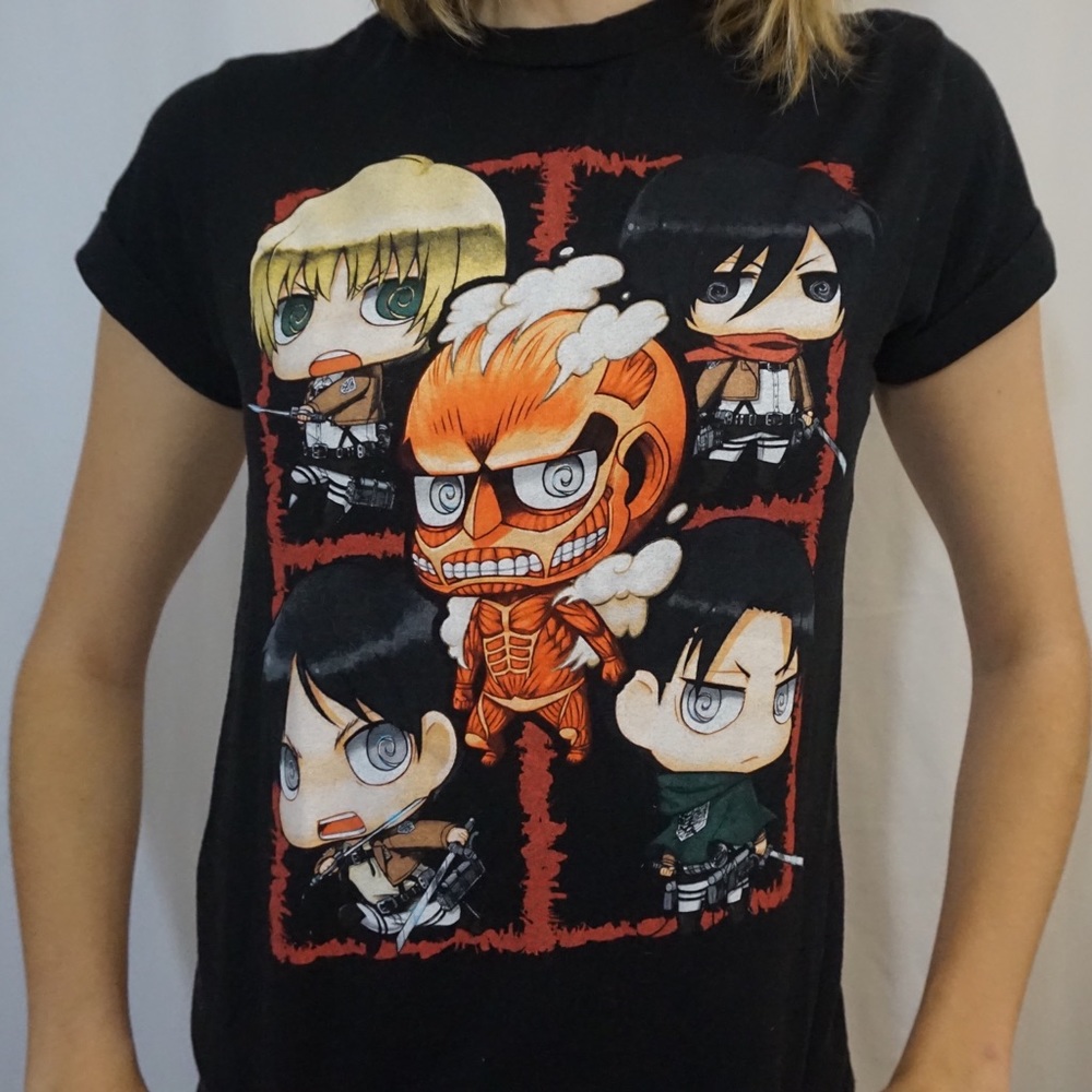 Attack on Titan Chibi T- Eren, Levi, Mikasa, Armin
